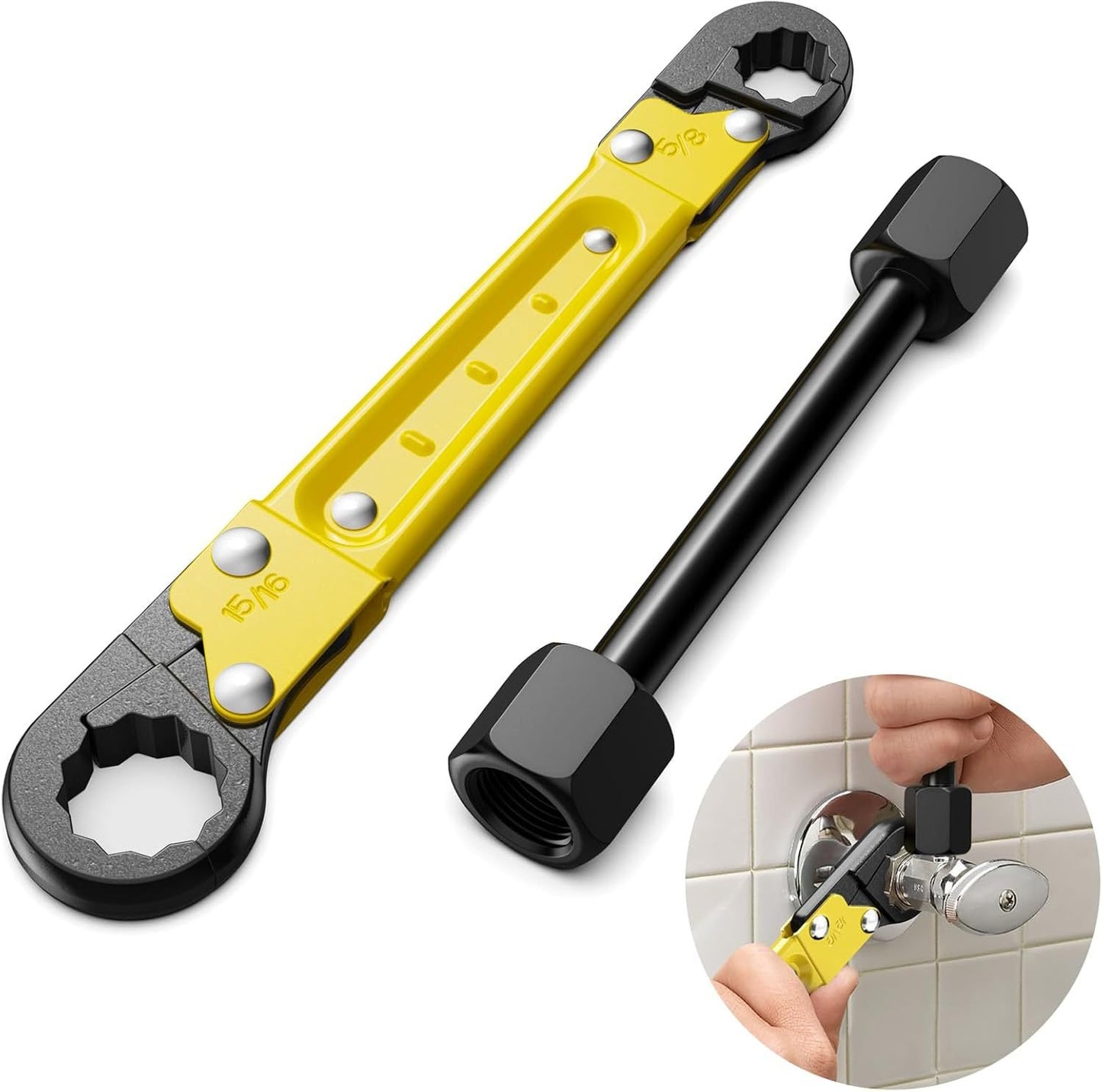 🔥Last 4 hours Sale: Save 49%- 💥 Professional Plumbing Toolset For Easy Angle Stop And Supply Nut Installation - Must-Have For Plumbers Plumbing Tool.