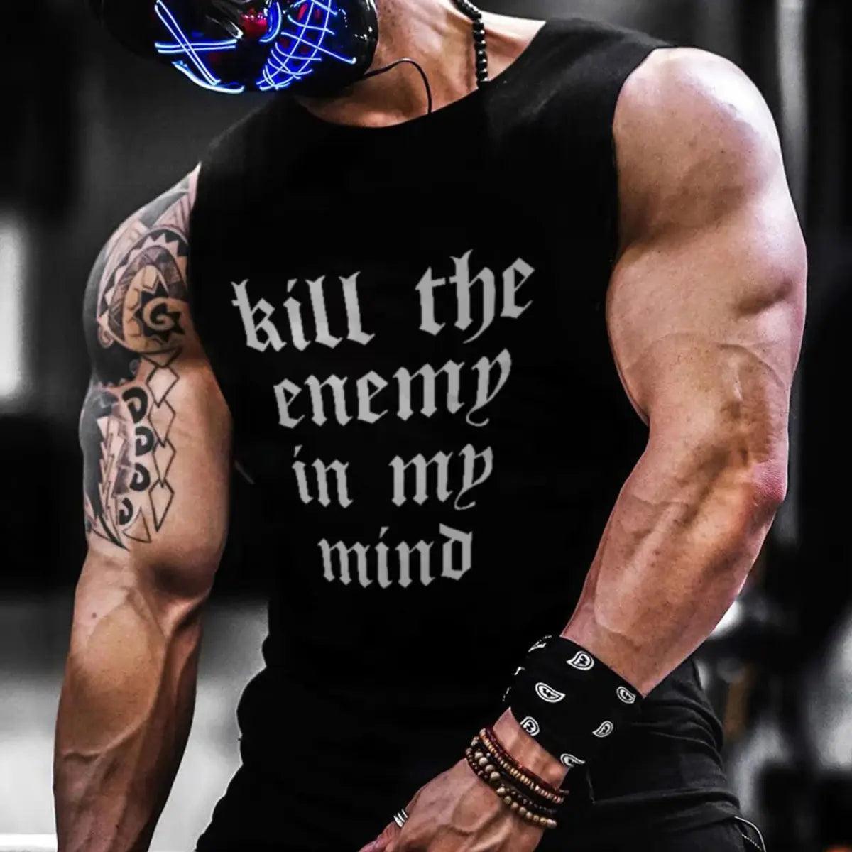 Kill the enemy in the mind Printed Men's Vest