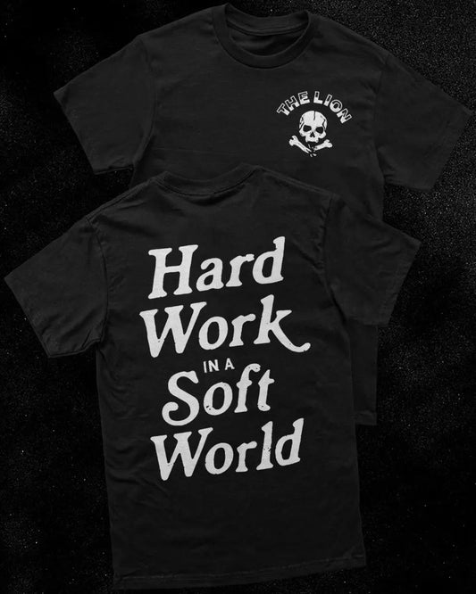 Hard work Soft world Print Men's T-shirt