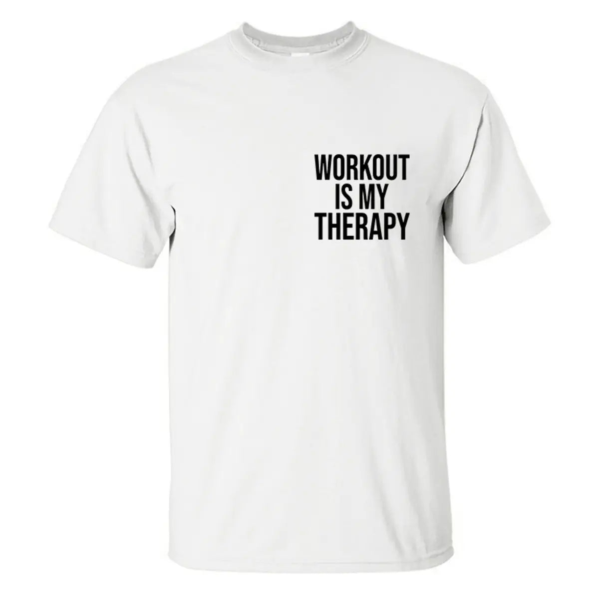 Workout Is My Therapy Printed Casual Men's T-shirt