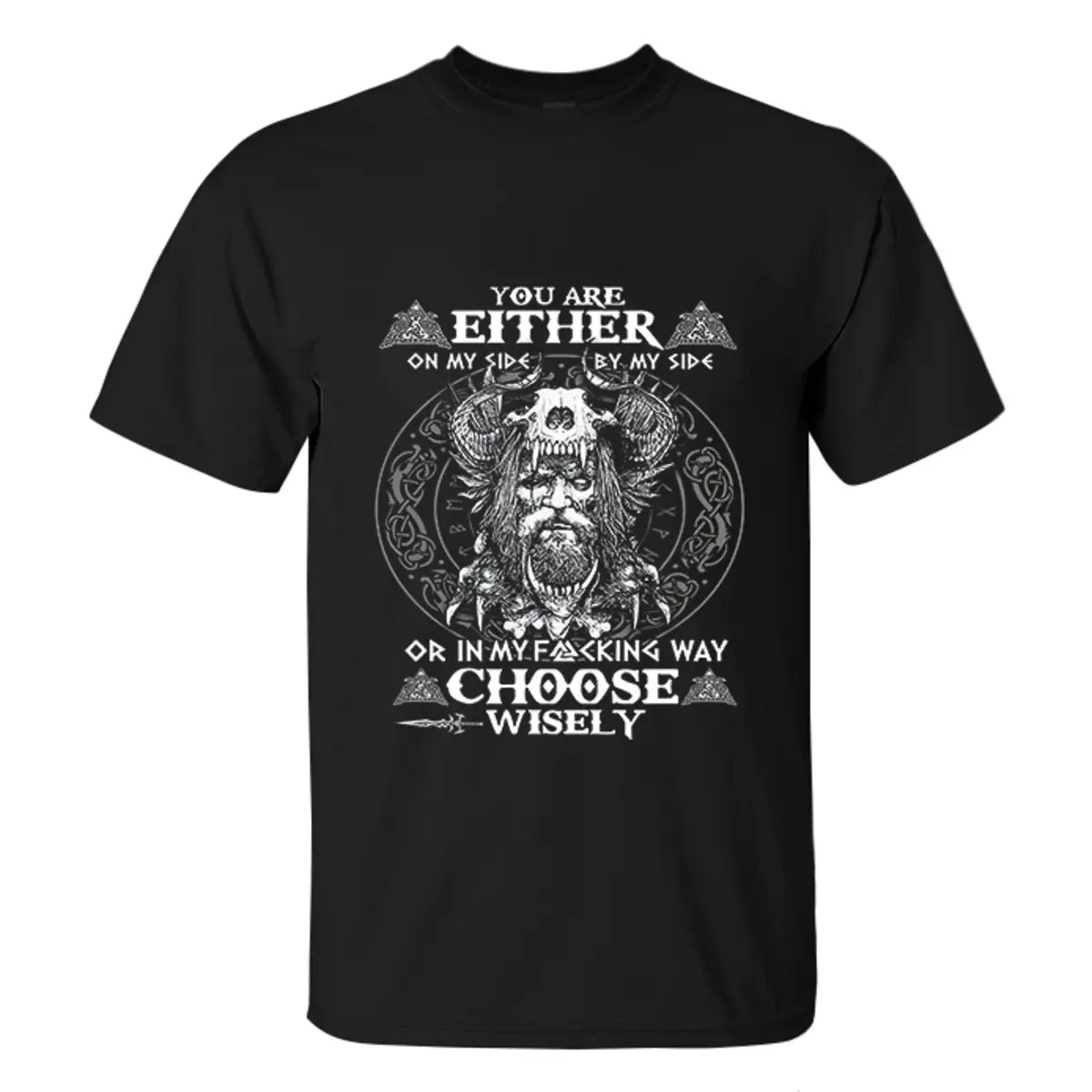 Viking You Are Either Printed Men's T-shirt