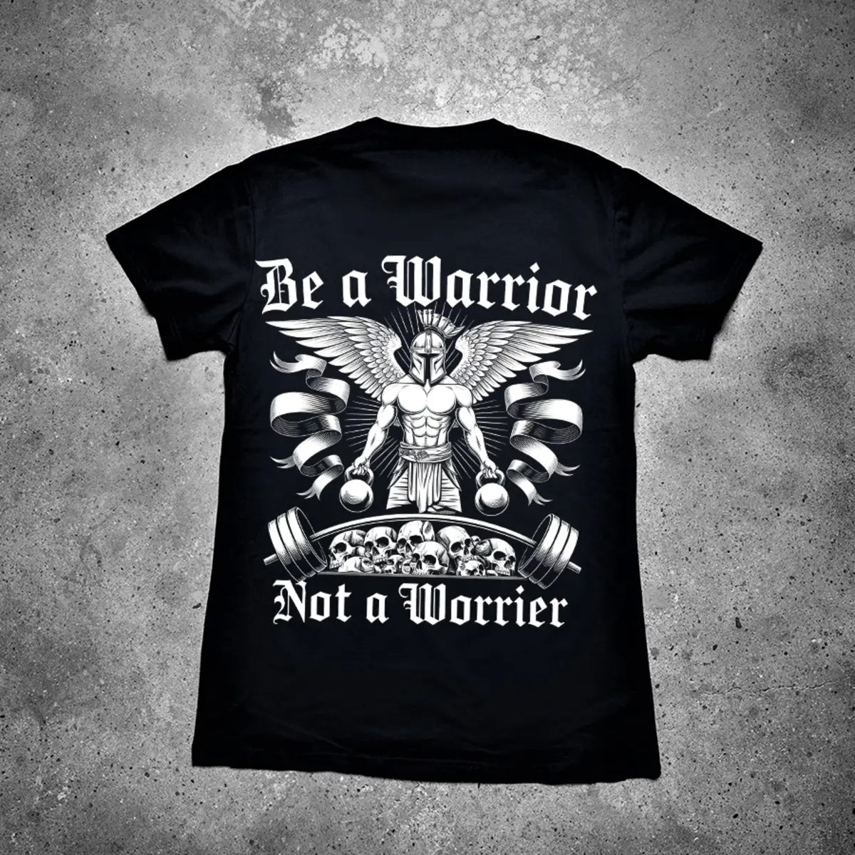 Be A Warrior Not A Worrier Printed Men's T-shirt