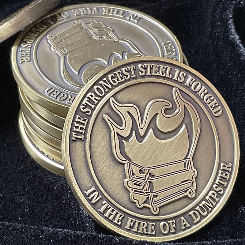 ⏰Limited Time Sale - Dumpster Fire Challenge Coin(🔥BUY MORE SAVE MORE🔥)