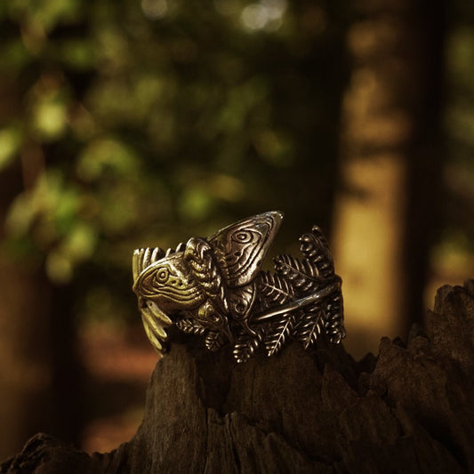 Moth & Fern Adjustable Ring💍