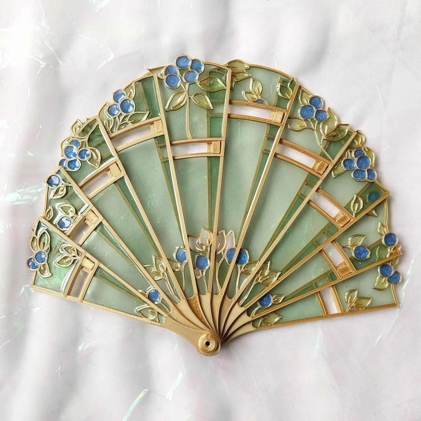 Blueberry Hand Fan