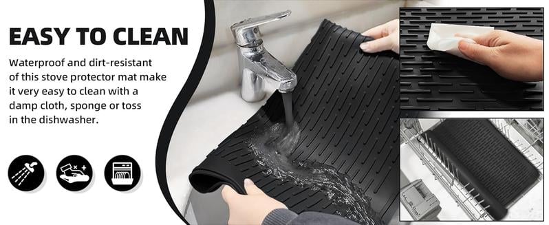 🔥500°F/220°C Heat-Resistant Silicone Stove Cover Mat & Utensils