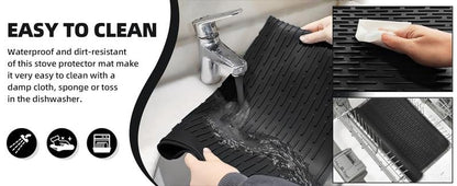 🔥500°F/220°C Heat-Resistant Silicone Stove Cover Mat & Utensils