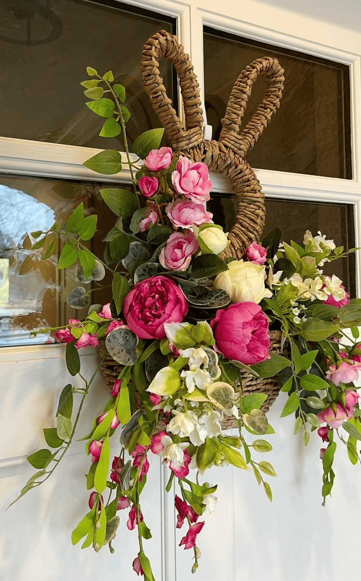 🔥Easter Sale 49% OFF - Bunny Basket Hanging Wall Pocket Spring Decor