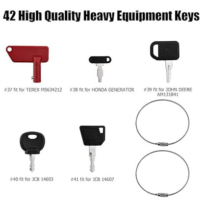 42  Premium Heavy Equipment Keys Master Set