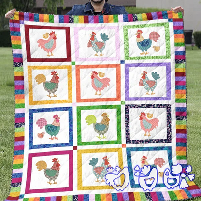 Weekend Chicken Patchwork Quilting Template Set - With Instructions