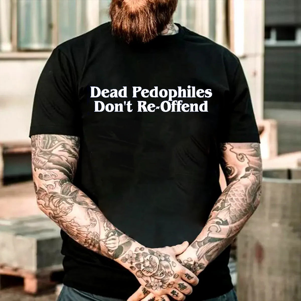 Dead Pedophiles Don't Re-Offend Print Men's T-shirt