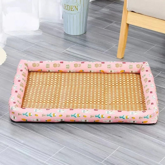 Pet cooling rattan mat