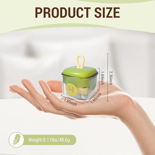 Mini Lint Roller,Washable Sticky Roller Reusable Lint Remover Portable Pet Hair Remover for Clothes,Travel Household (Green)