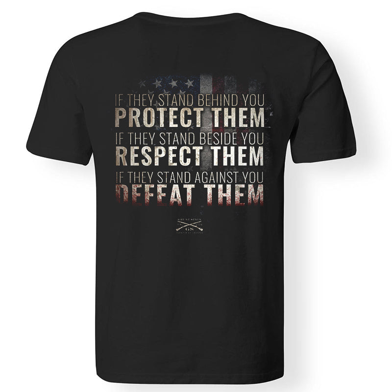 If They Stand Behind You Protect Them Printed Men's T-shirt