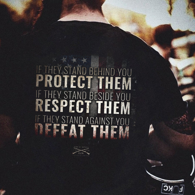 If They Stand Behind You Protect Them Printed Men's T-shirt