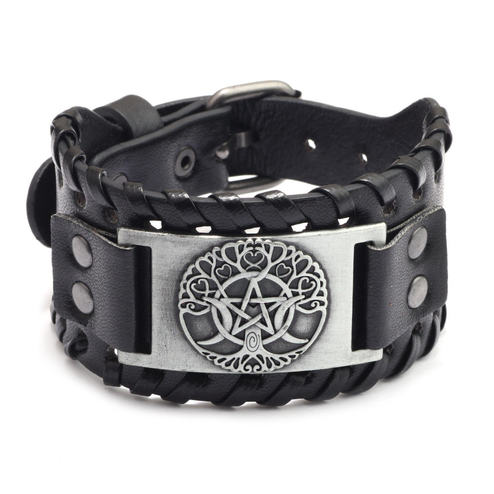 Fashion Trend Jewelry Star Moon Life Bark Mens Bracelet