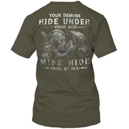 Viking Your Demons Hide Under You Bed T-shirt