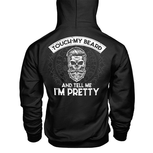 Vikings Touch My Beard Printed Casual Men's Hoodie