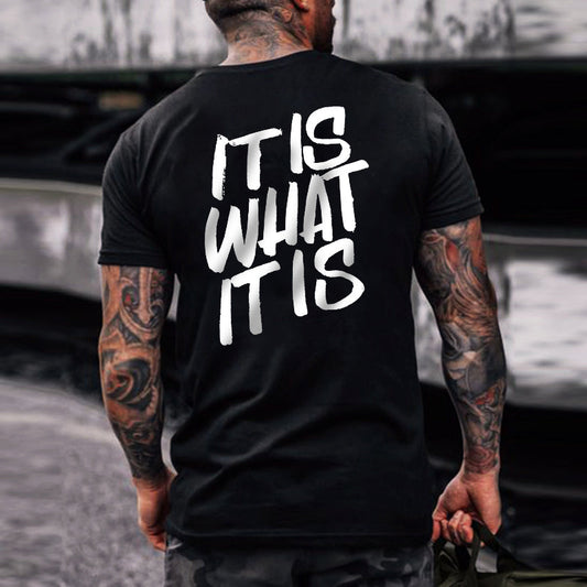 It Is What It Is Men's Fun Monogram T-shirt