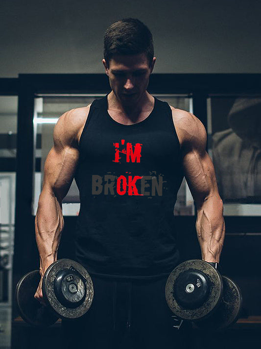 I'm Broken Printed Men's Vest