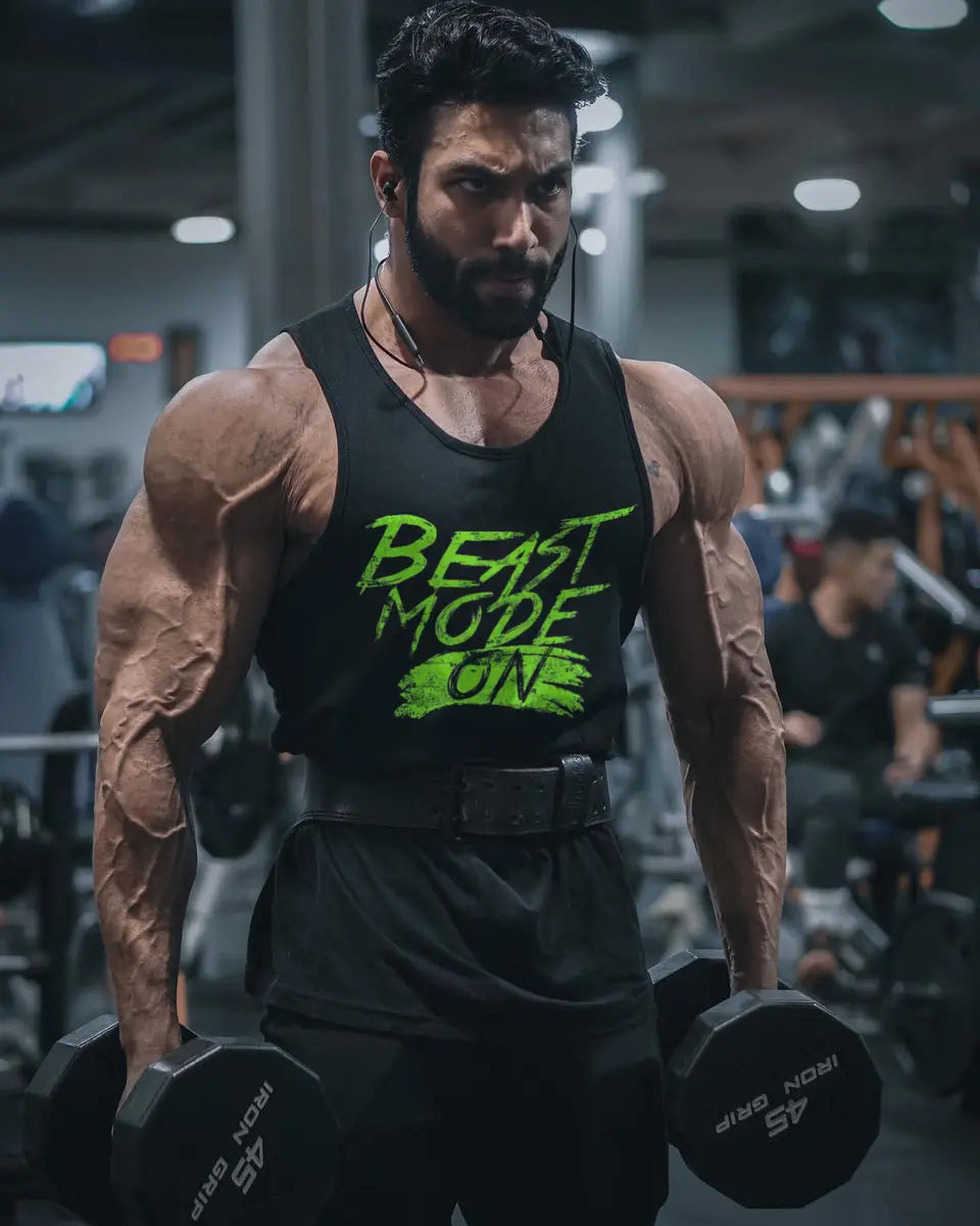 Beast mode on  Printed Men's Vest