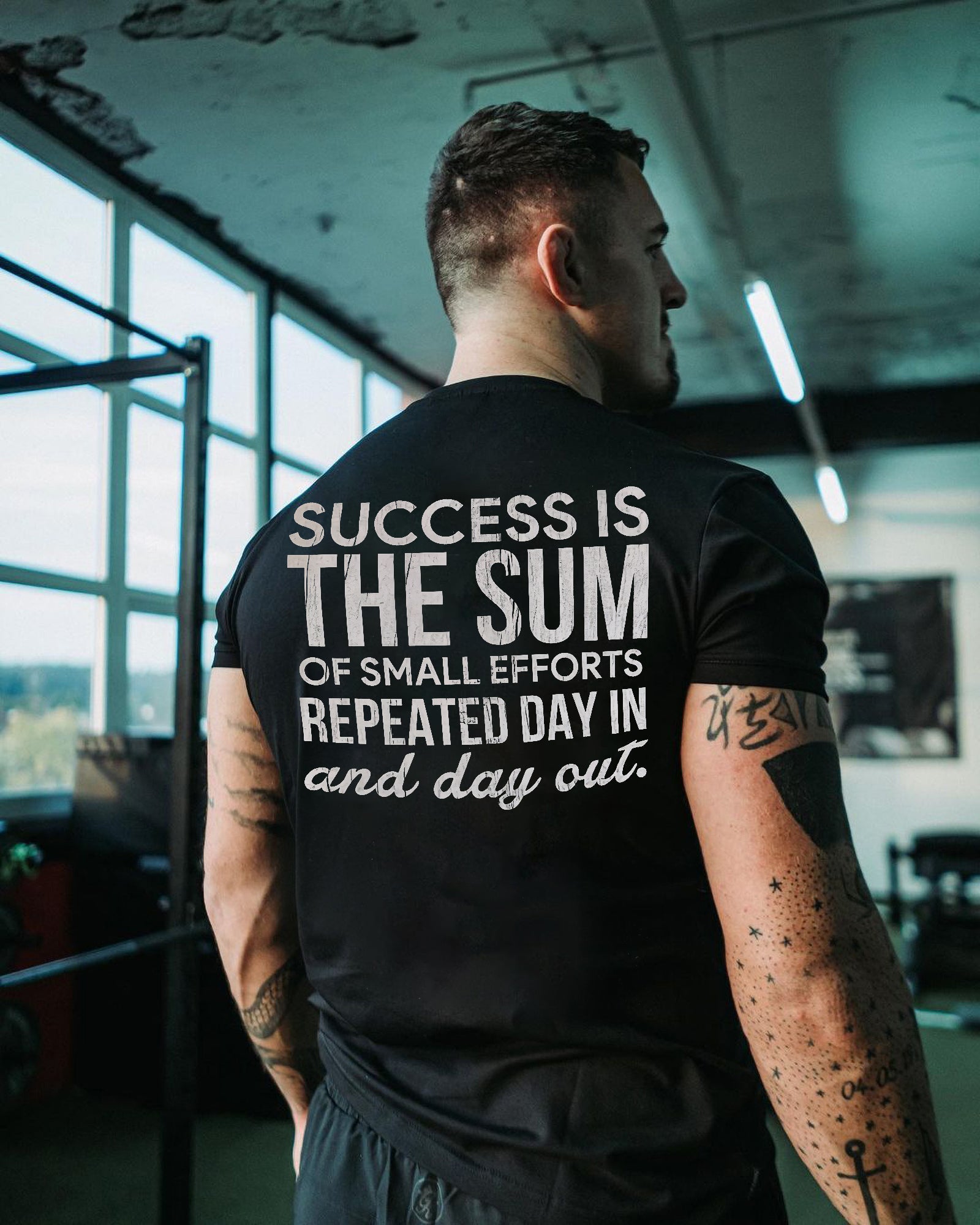 Success Is The Sum Of Small Efforts Repeated Day In And Day Out Printed Men's T-shirt