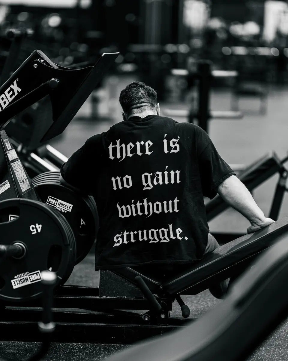 There is no gain without struggle Print Men's T-shirt