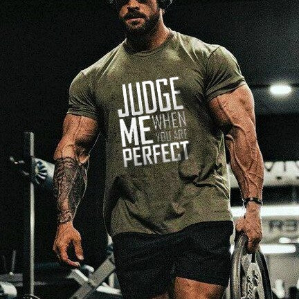 Judge Me When You Are Perfect Printed Men's T-shirt