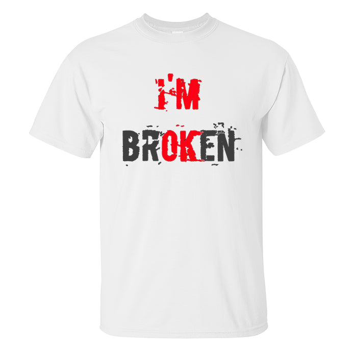 I'm Broken Casual Men's Print T-shirt