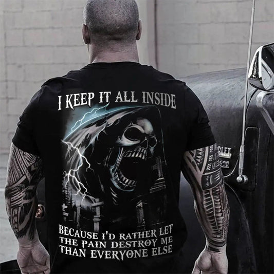 Viking I Keep It All Inside Printed Men's T-shirt