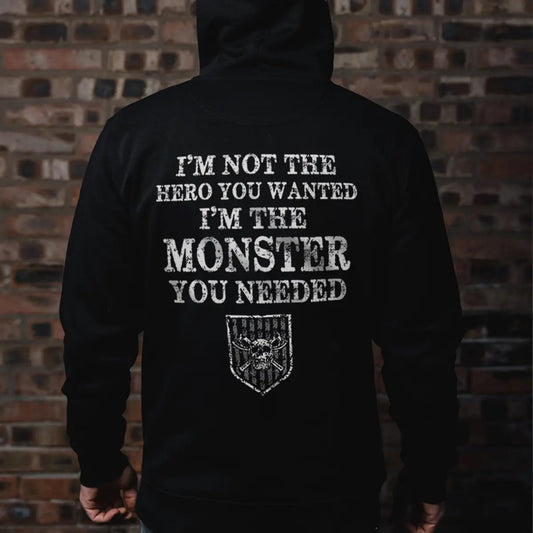 I'm Not The Hero You Wanted Printed Men's Hoodie