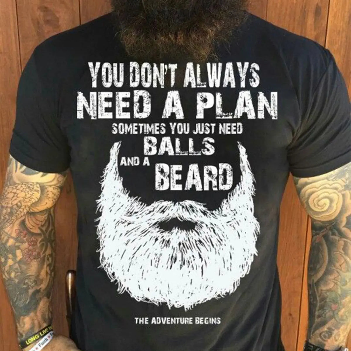 Viking You Don't Always Need A Plan Printed Men's T-shirt