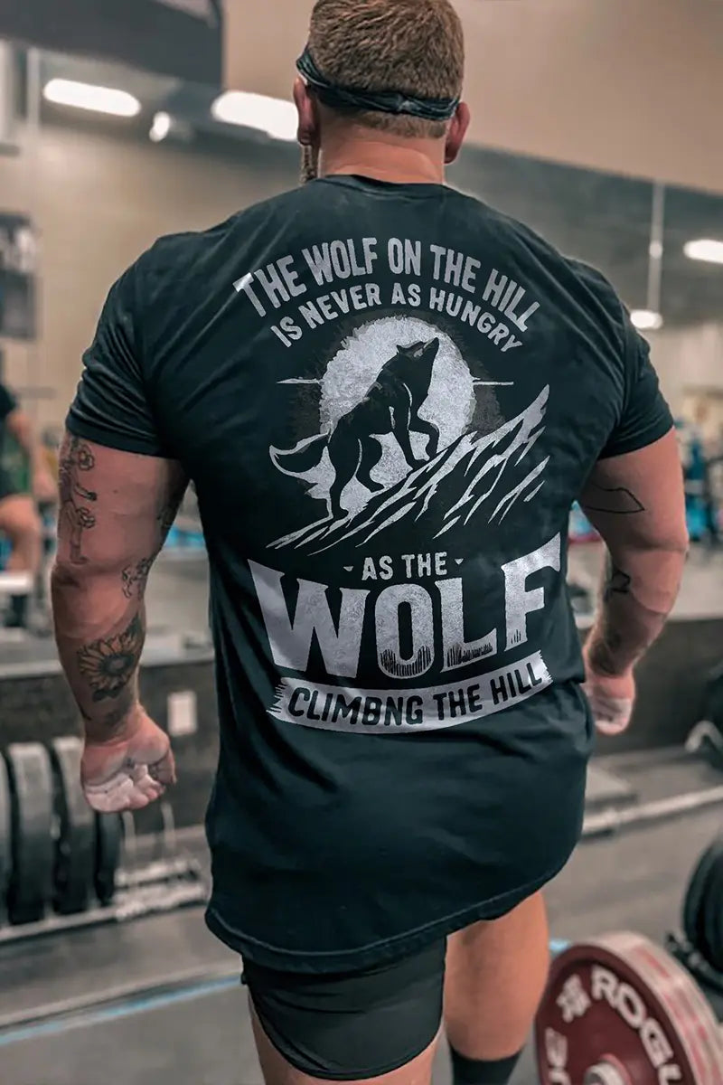 The Wolf On The Hill Printed Men's T-shirt