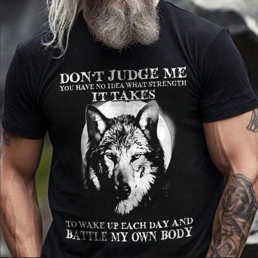 Viking Don't Judge Me Printed Men's T-shirt