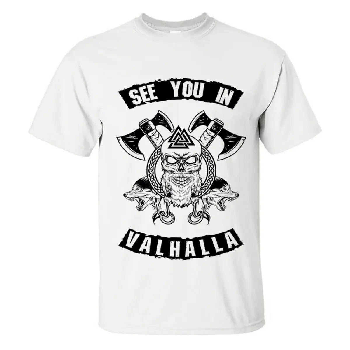 Viking See You In Valhalla Printed Men's T-shirt