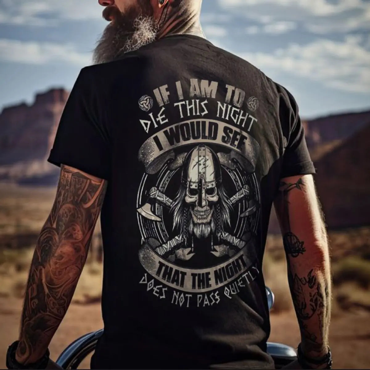 Viking I Would See That The Night Printed Men's T-shirt