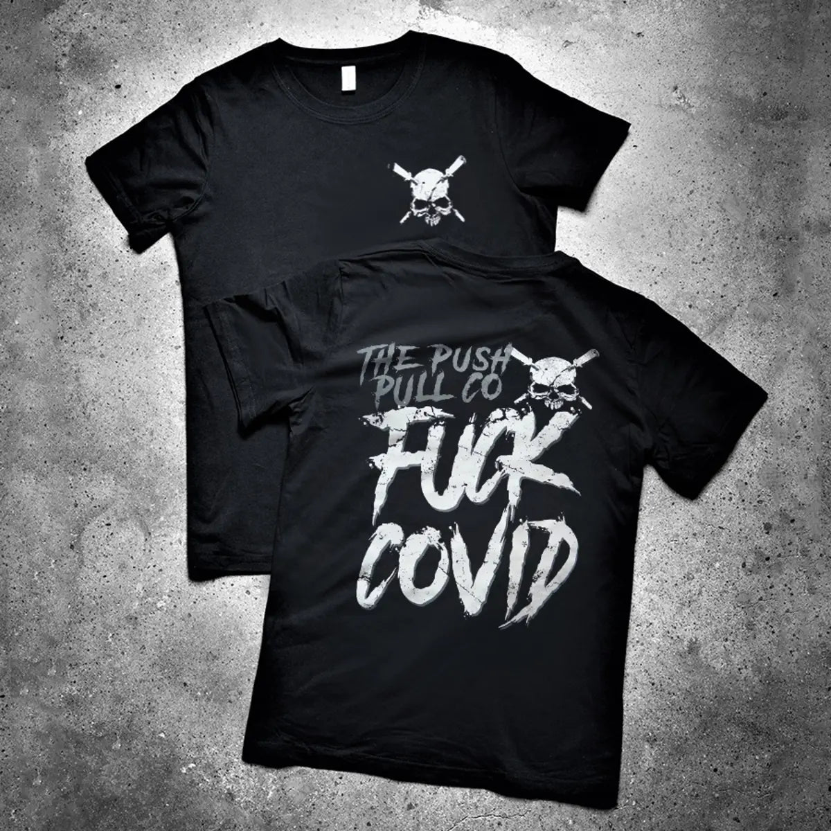 The Push Pull Co F*ck Covid Printed Men's T-shirt