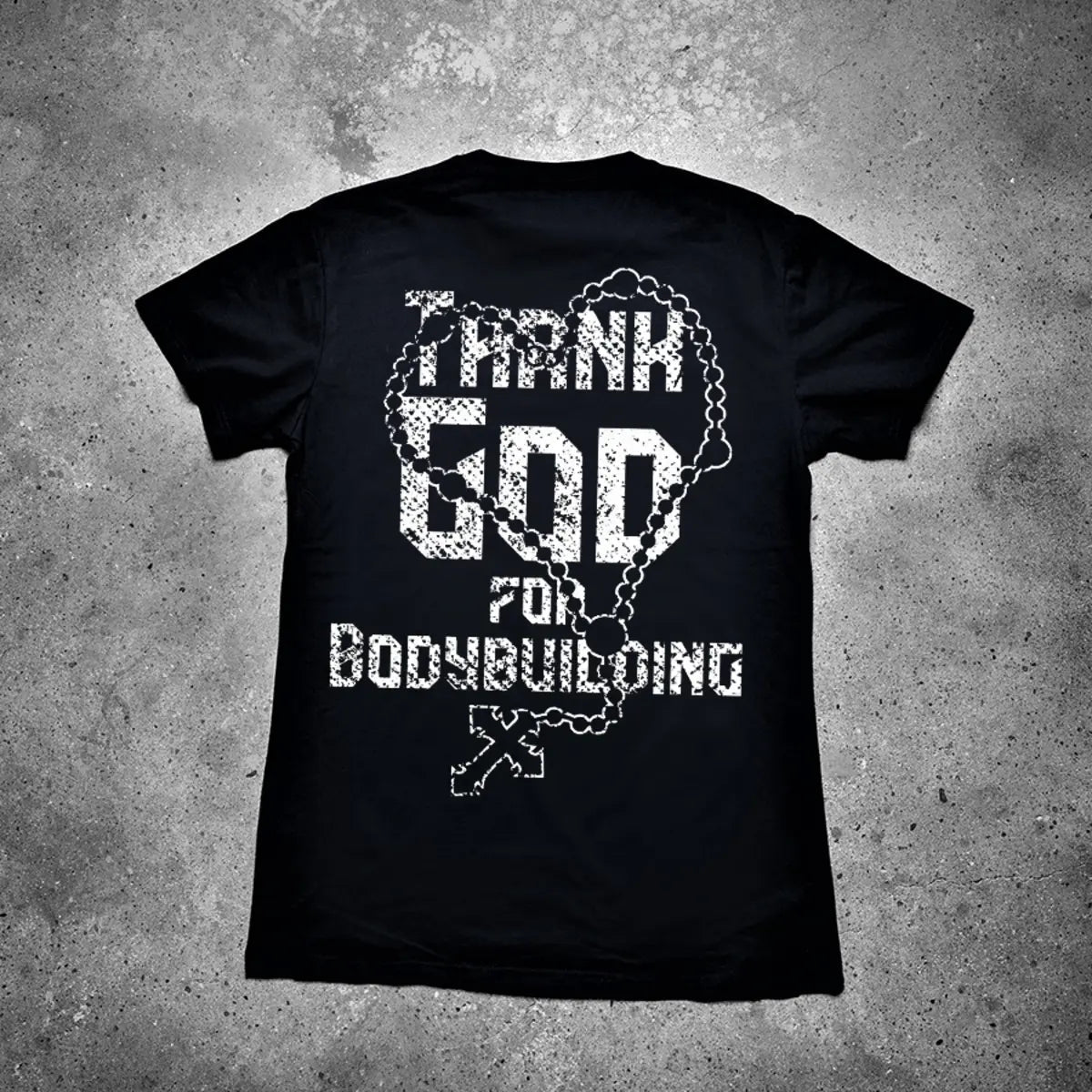 Thank God For Bodybuilding Printed Men's T-shirt