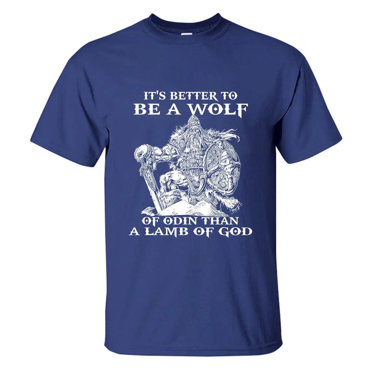 Viking It's Better To Be A Wolf Printed Men's T-shirt