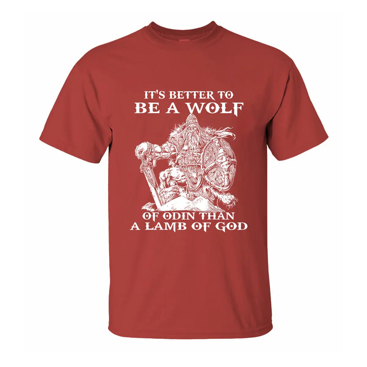 Viking It's Better To Be A Wolf Printed Men's T-shirt