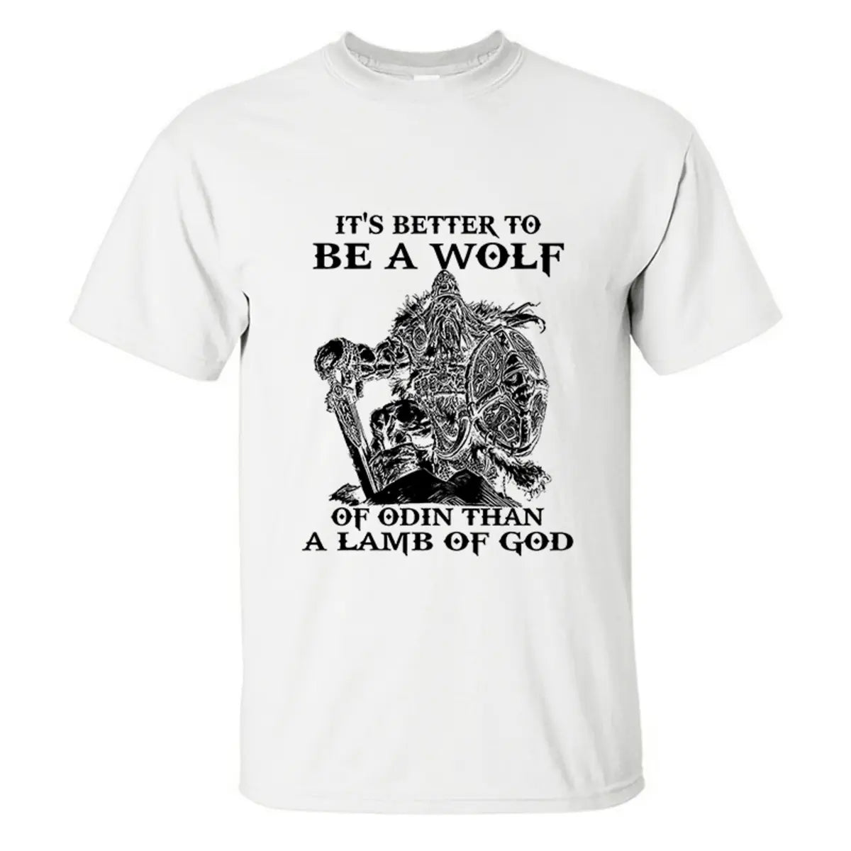 Viking It's Better To Be A Wolf Printed Men's T-shirt