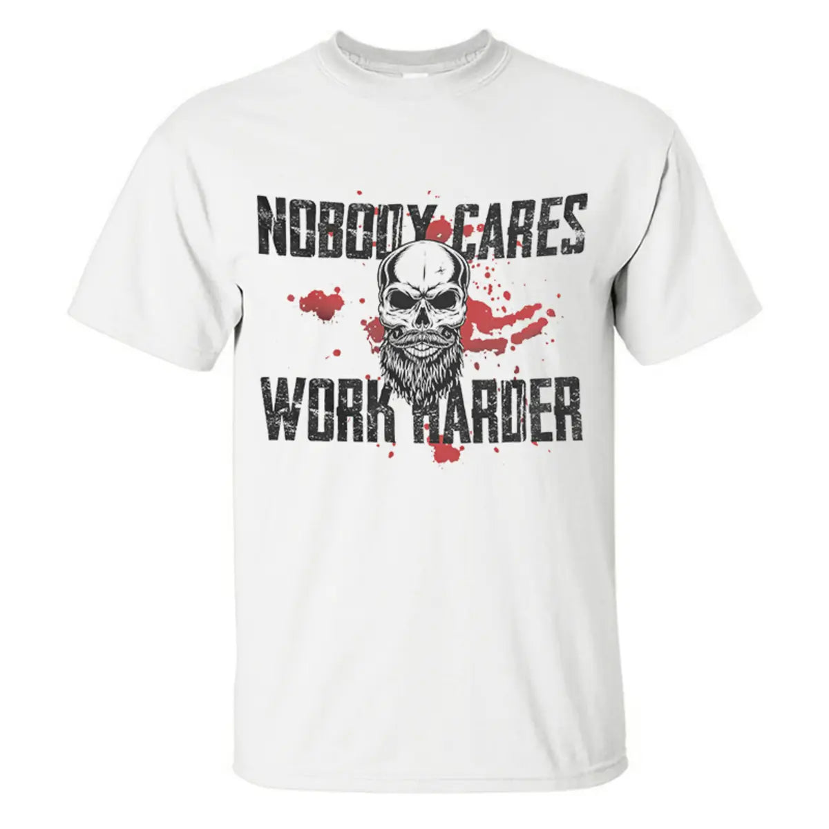 Viking Nobody Cares Work Harder Printed Men's T-shirt