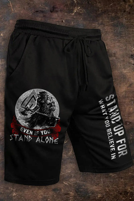 Stand Up For What You Believe In Printed Casual Men's Shorts