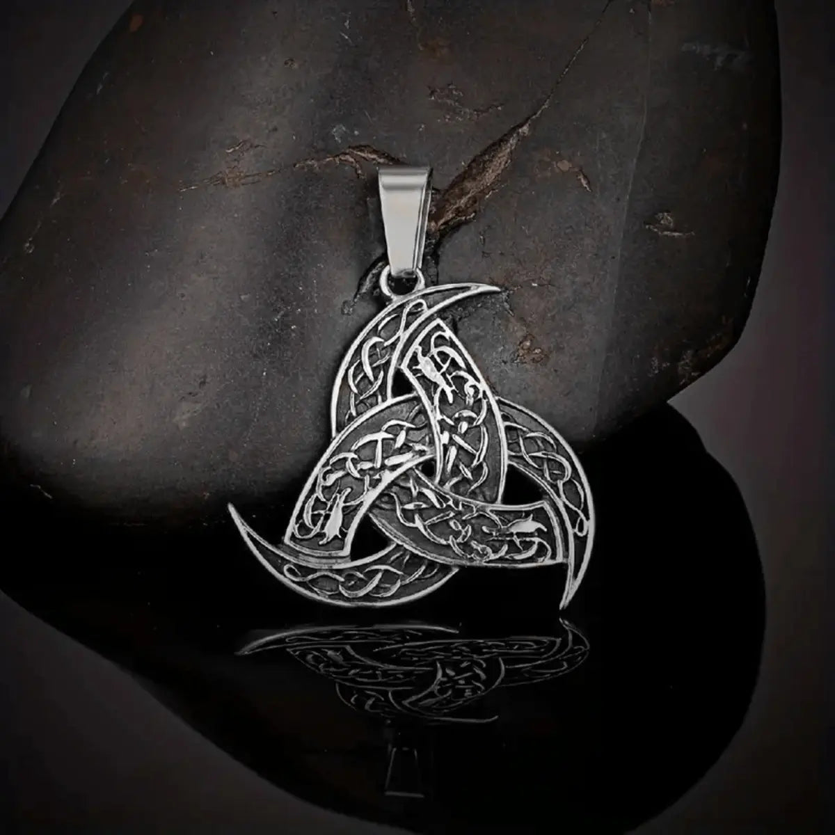 Viking Celtic Knot Runic Amulet Pendant Necklace