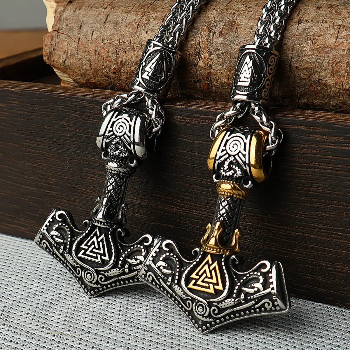 Viking Vintage Thor Hammer Pendant Necklace