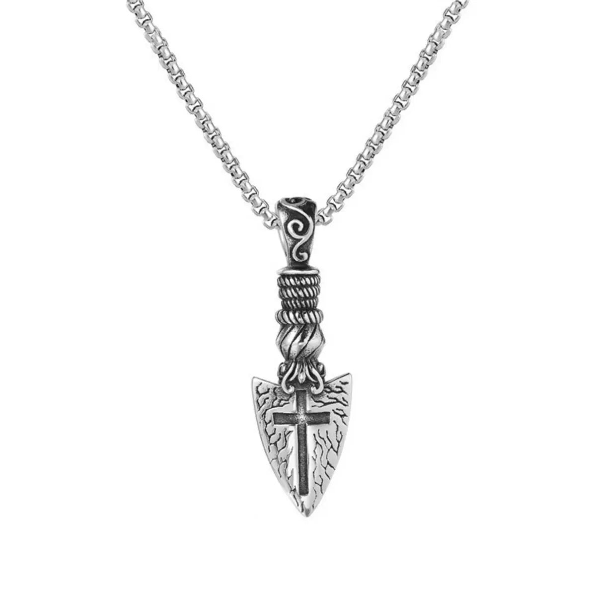 Holy Lance Spearhead Cross of Destiny Pendant Necklace