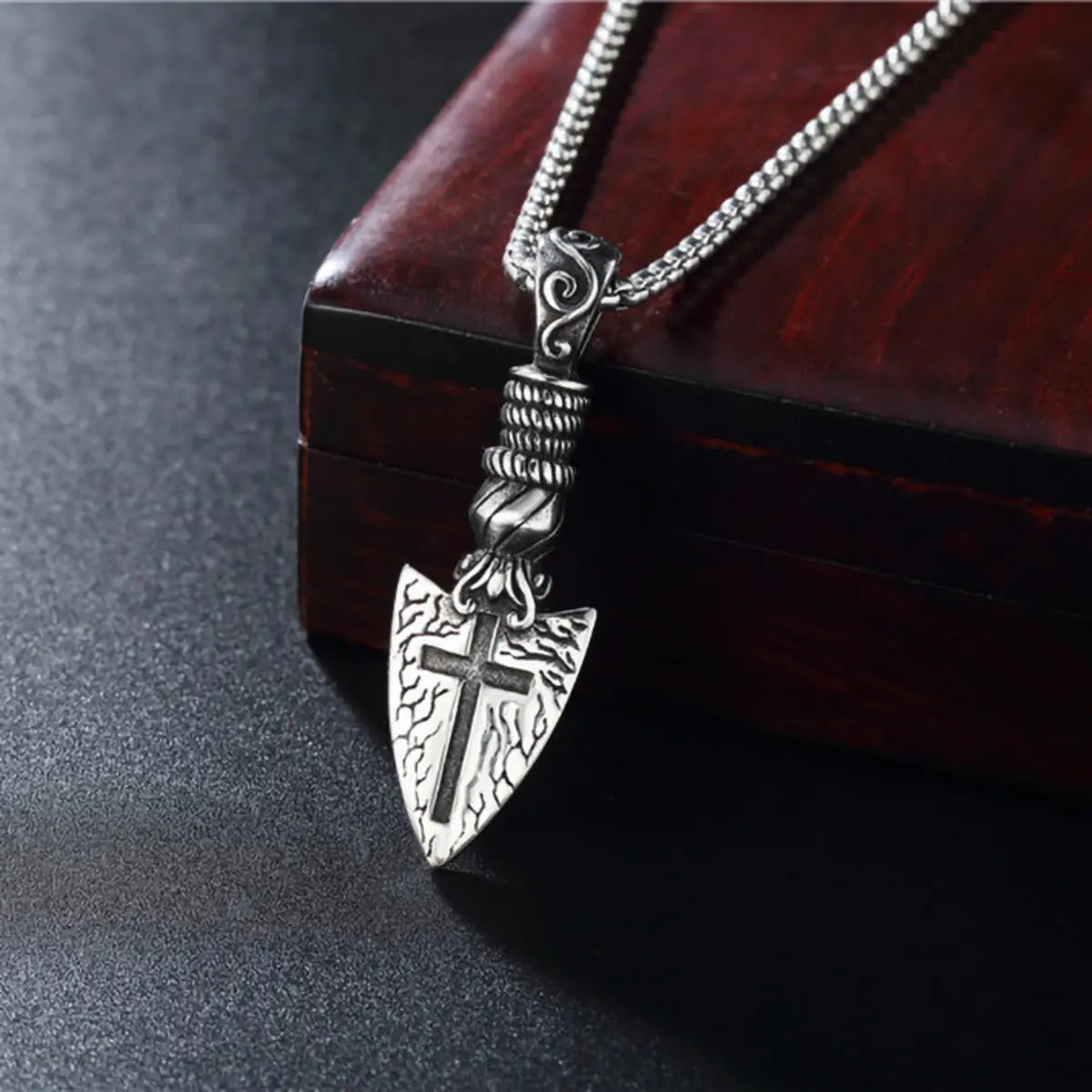 Holy Lance Spearhead Cross of Destiny Pendant Necklace