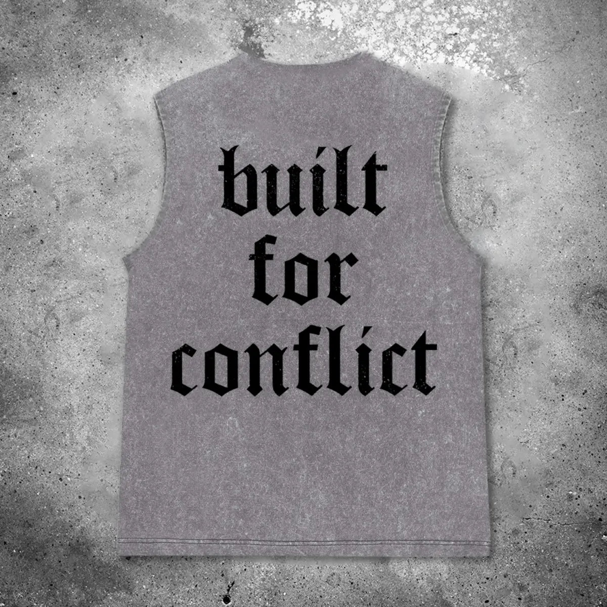 Built For Conflict Printed Men's Washed Vest