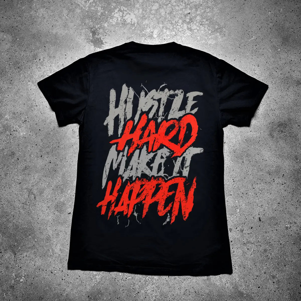 Hustle Hard Market Happen Printed Men's T-shirt