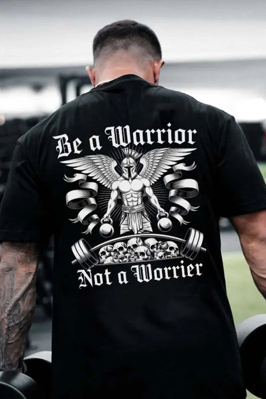 Be A Warrior Not A Worrier Printed Men's T-shirt